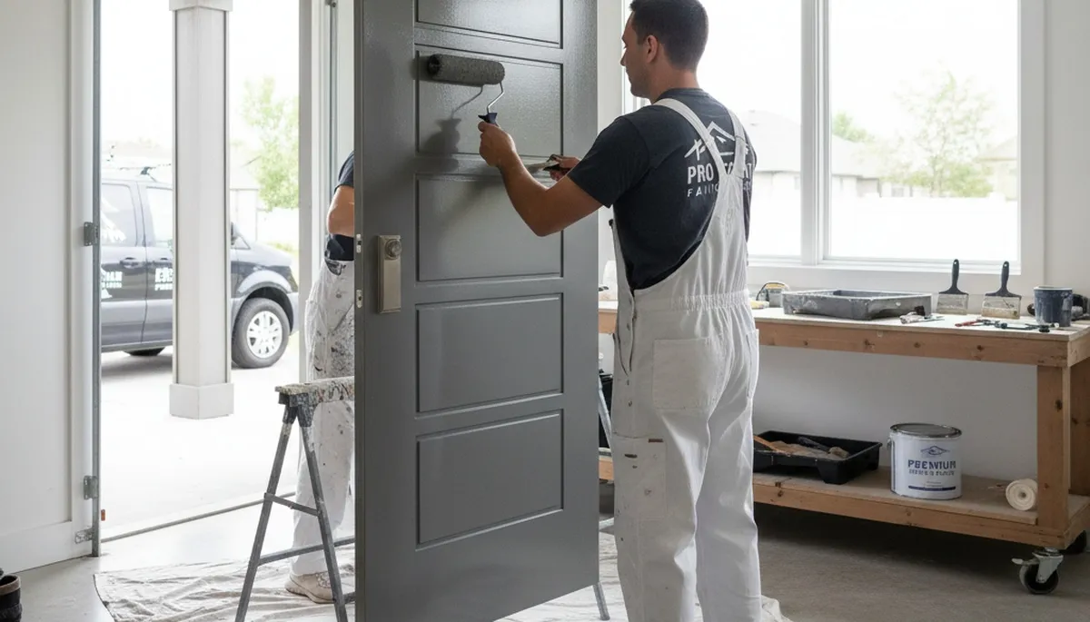 Professional door painting in New Orleans LA by expert house painters using weather-resistant finishes