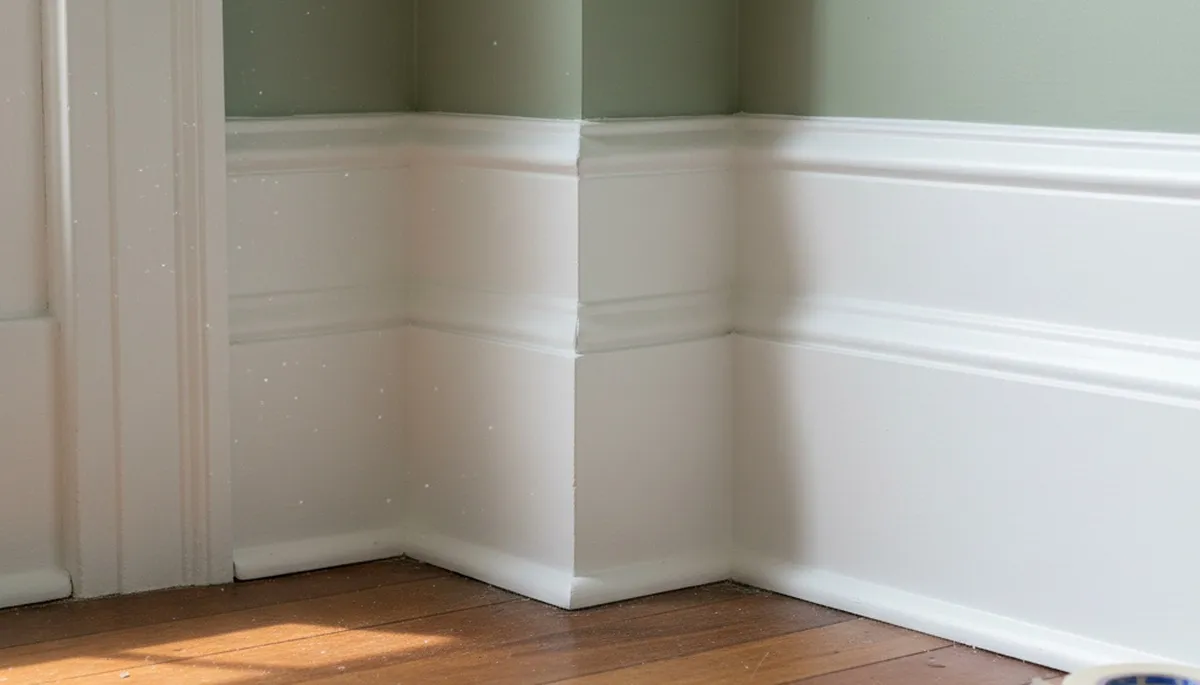 Professional interior trim painting in New Orleans, LA highlighting detailed woodwork and crisp finish